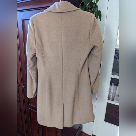 Calvin Klein Women's Cashmere and Wool Blend Coat, Size 2 Camel - Picture 3 of 7